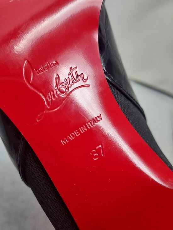 Christian Louboutin CL Black Crocodile Heel Chelsea Boot - Picture 4 of 12